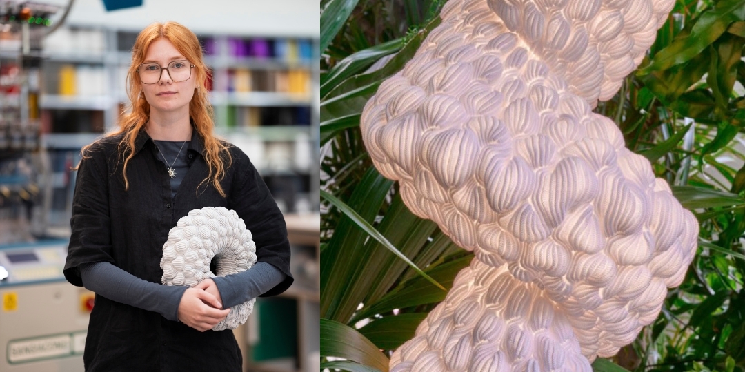 Ellen Lagerström and her lamp