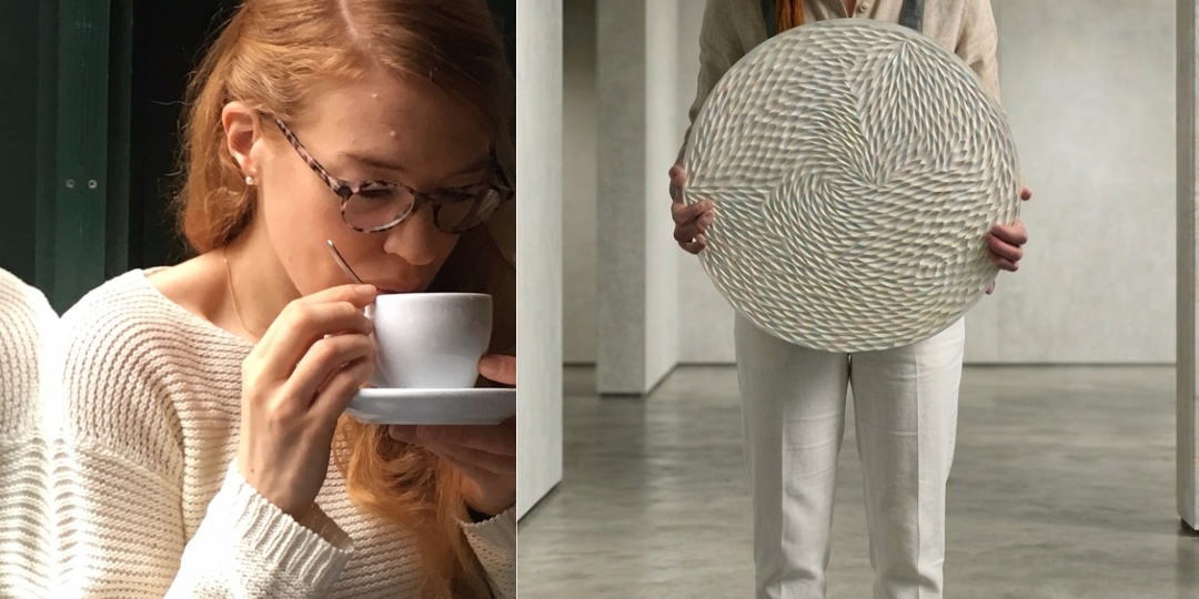 Sara Nermansdotter with her lamp