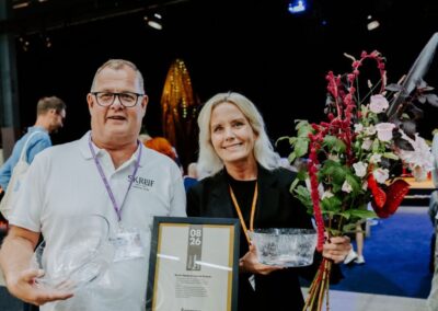 Kent Elm, Skrufs Glasbruk, Johanna Linnér, Linnér Projects tar emot priset In Focus 2026.